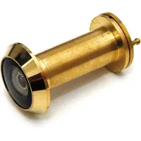 Dulimex | Deurspion brandwerend 60 min | 200 graden | Ø14 mm | deurdikte 35-55 mm | gepolijst messing