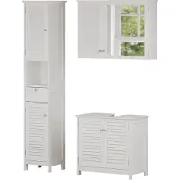 Vicco Badkamermeubelset Riad Wit 3-delig, Model 40471