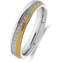 Lucardi Ring 'Statement' goud / zilver