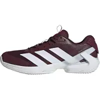 Adidas Sportschoen 'Adizero Ubersonic 5 Clay' wijnrood / zilver / wit