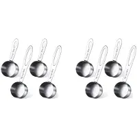 Typecat 8 Stuks Koffieschep Eetlepel RVS Koffie Maatlepels voor Koffie, Thee, Suiker en Melk, 30 Ml