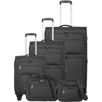 Travelite Cubis 4 wielen Kofferset 5-delig met uitbreidingsplooi grijs
