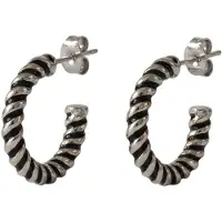 Purelei Oorbellen 'Twirl' zwart / zilver
