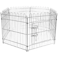 Wiltec Losloopren, trainingsren, ren voor puppy's, 6-delig, 70x105 cm per onderdeel, omheining voor kleine dieren en huisdieren