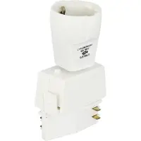 Global Beschermcontact-adapter 3-fasen railsysteem Noa, wit / opaal, Aluminium