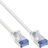 InLine Patchkabel slim, U/FTP PiMf, Cat.6A, wit, 10 m