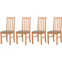 LeafDesign ESSZIMMERSTUHL - Set van 4 stoelen, model Bos 10, beukenfineer, kleur soro 23