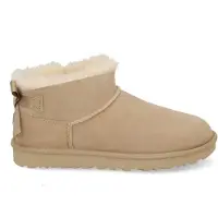 Ugg Dames Leren Ultra Mini Bailey Bow enkellaarsjes beige (40), Leer, Plat, Geen, Casual, Homewear 1185491