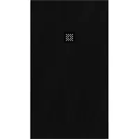 Brauer Douchebak Asteroid 80x160cm incl. antislip en antibacterieel mineraalmarmer mat zwart
