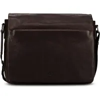 Jost Glasgow Aktentas RFID-bescherming Leder 34 cm Laptopvak bruin