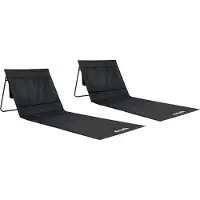 VirtuFit Strandmat - Zwart - Set van 2