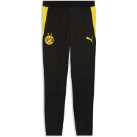 Puma Borussia Dortmund slimfit trainingsbroek voor Heren, Zwart/Geel, Maat S