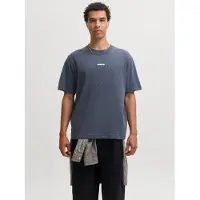 Jack & Jones Shirt 'JCOCLUB' ecru / donkerblauw / wit