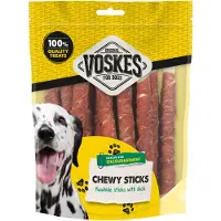 Voskes 15x Hondensnacks Original Runderhuid Sticks Eend 12 stuks