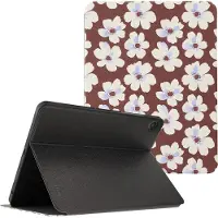 Selencia Vivid tablethoes voor de Samsung Galaxy Tab A11 Plus / A9 Plus - Choco Flower Pop