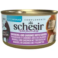 Schesir 12x Complements Kat Blik Saus Makreel & Sardines met Pijlinktvis 70 gr