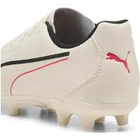 Puma King 20 Play Gras / Kunstgras Voetbalschoenen (MG) Gebroken Wit Zwart Rood