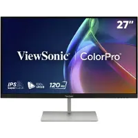 Viewsonic VP2766-2K grafische monitor, zwart 68,58 cm (27 inch) QHD, 16:9, 5 ms, IPS, 350 cd/m², 120 Hz, HDR10, USB-C, 2 luidsprekers van 3 W, in hoogte verstelbaar, pivot