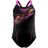 Speedo EnduraFlex Medley Logo Medalist sportbadpak - zwart/roze Meisjes Nylon - maat 128