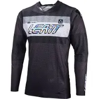 Leatt Moto 5.5 UltraWeld V24 Graphite Zwart Grijs Wit Motocross Jersey Maat M