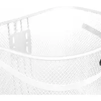 2K Wit Fietsmand voor Stuur 1" - Duurzaam Metaal, 5kg Laadvermogen