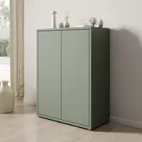 Meubella - Amber - Schoenenkast - Groen - 75x35x99 cm