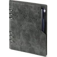 Kalpa 1016-76 A5 Bindmiddelplanner Clipbook Croco Grijs 1 week per 2 paginas 2026-2027-2028