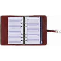 Kalpa 1111-08 hervulbare Personal Ringband Agenda Croco Mulberry 1 week per 2 paginas 2026-2027-2028