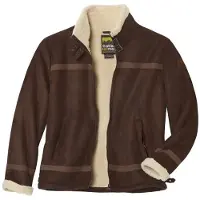 Atlas For Men - Jack van suèdine en sherpa Bombardier - Heren - Verkrijgbaar in grote maten - 5XL