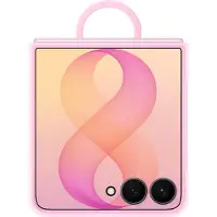 Samsung Galaxy Z Flip 8 Siliconen Back Cover met Magneet Roze