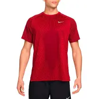 Nike Running - Trail / Running kleding - M AF Stride SS Top Tough Red Bright Crimson Reflective Silver voor Heren - Maat M - Rood