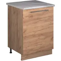 Vicco Keukenonderkast Fame-Line, Goudkleurig Eiken/Goudkleurig Eiken, 60 cm 1 deur met werkblad