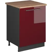 Vicco Wastafelkast Fame-Line, Bordeauxrode hoogglans/Antraciet, 60 cm