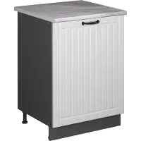 Vicco Wastafelkast Fame-Line, Wit Landhuis/Antraciet, 60 cm