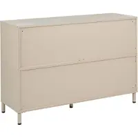 Beliani OMBURA - Dressoir met 3 deuren en open planken - Beige - Staal