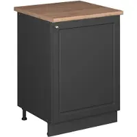 Vicco Wastafelkast Fame-Line, Anthrazit-Gold Landhaus/Antraciet, 60 cm