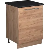 Vicco Wastafelkast Fame-Line, Goudkleurig Eiken/Goudkleurig Eiken, 60 cm
