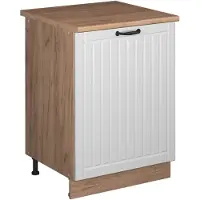 Vicco Keukenonderkast Fame-Line, Wit Landhuis/Goudkleurig Eiken, 60 cm 1 deur met werkblad