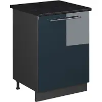 Vicco Wastafelkast Fame-Line, Donkerblauw hoogglans/Antraciet, 60 cm