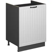 Vicco Wastafelkast Fame-Line, Wit Landhuis/Antraciet, 60 cm