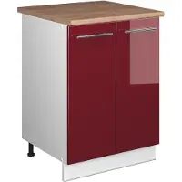 Vicco Wastafelkast Fame-Line Bordeauxrode hoogglans/Wit 60 cm, Model 65083