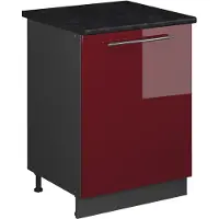 Vicco Wastafelkast Fame-Line, Bordeauxrode hoogglans/Antraciet, 60 cm