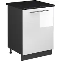 Vicco Wastafelkast Fame-Line, Wit Hoogglans/Antraciet, 60 cm