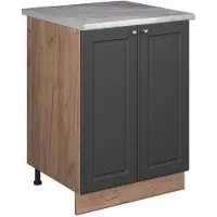 Vicco Wastafelkast Fame-Line, Anthrazit-Gold Landhaus/Goudkleurig Eiken, 60 cm
