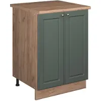 Vicco Wastafelkast Fame-Line, Groen-Goud Landhuis/Goudkleurig Eiken, 60 cm