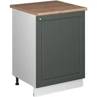 Vicco Keukenonderkast Fame-Line, Groen-Goud Landhuis/Wit, 60 cm 1 deur met werkblad