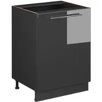 Vicco Keukenonderkast Fame-Line, Antraciet Hoogglans/Antraciet, 60 cm 1 deur zonder werkblad