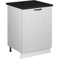 Vicco Keukenonderkast Fame-Line, Wit Landhuis/Wit, 60 cm 1 deur met werkblad