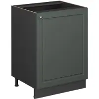 Vicco Keukenonderkast Fame-Line, Groen-Goud Landhuis/Antraciet, 60 cm 1 deur zonder werkblad