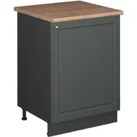Vicco Keukenonderkast Fame-Line, Groen-Goud Landhuis/Antraciet, 60 cm 1 deur met werkblad